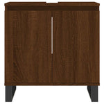 Baderomsskap Brun Eik 58X33X60 Cm Konstruert Tre