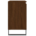 Baderomsskap Brun Eik 58X33X60 Cm Konstruert Tre