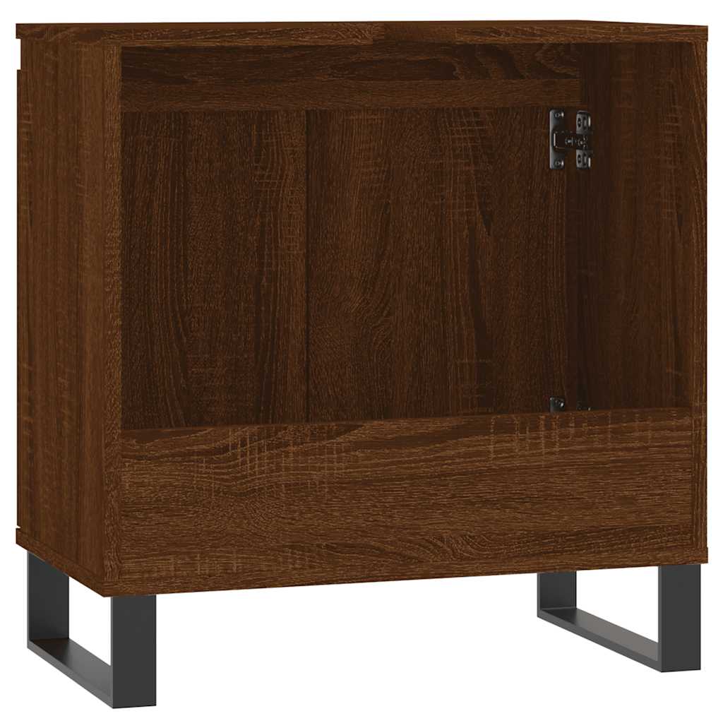 Baderomsskap Brun Eik 58X33X60 Cm Konstruert Tre
