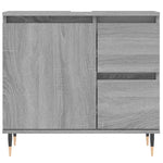 Baderomsskap Grå Sonoma Eik 65X33X60 Cm Konstruert Tre