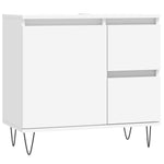 Baderomsskap Hvit 65X33X60 Cm Konstruert Tre