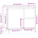 Baderomsskap Hvit 65X33X60 Cm Konstruert Tre