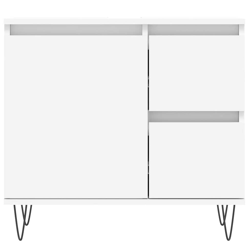 Baderomsskap Hvit 65X33X60 Cm Konstruert Tre