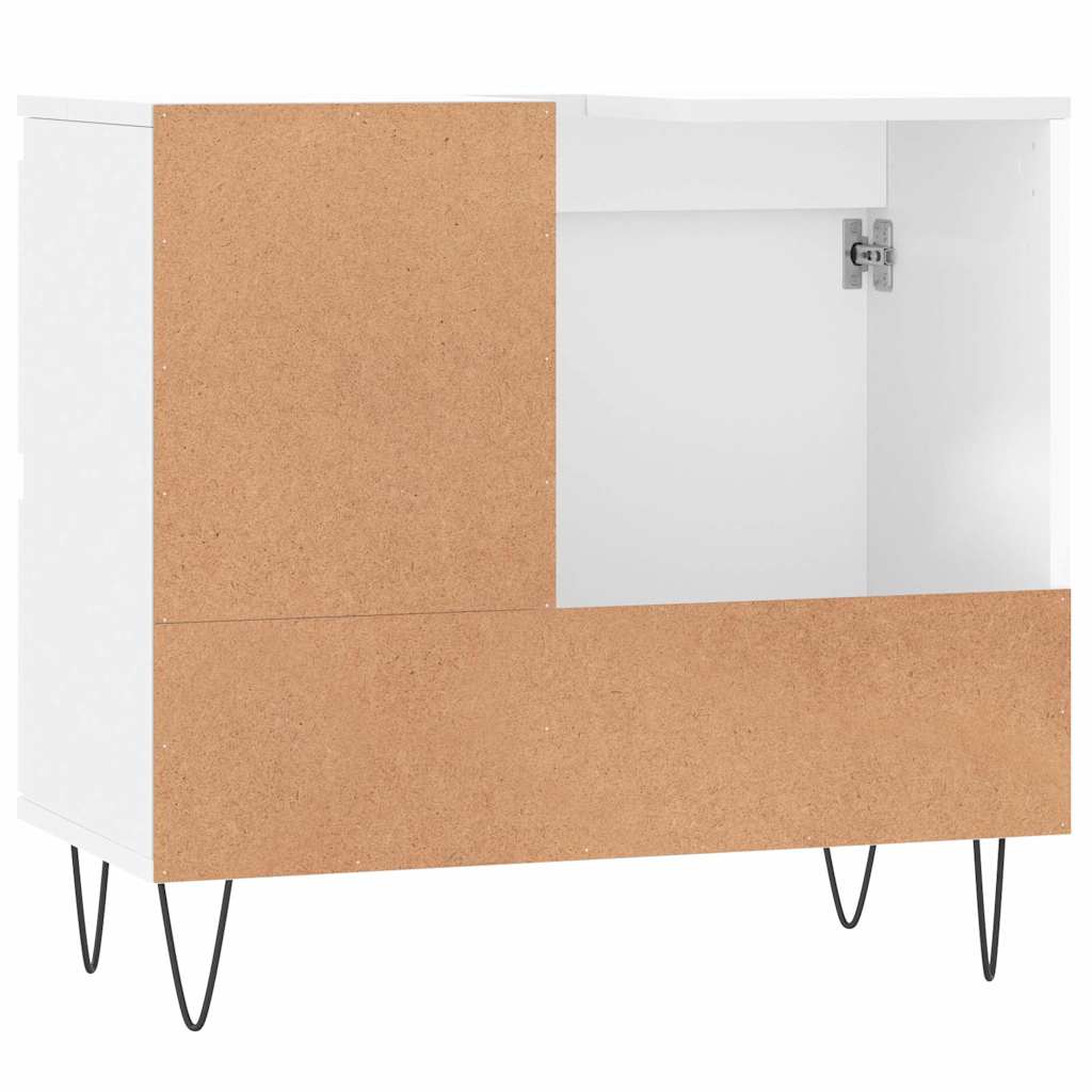 Baderomsskap Hvit 65X33X60 Cm Konstruert Tre