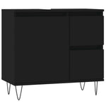 Baderomsskap Svart 65X33X60 Cm Konstruert Tre
