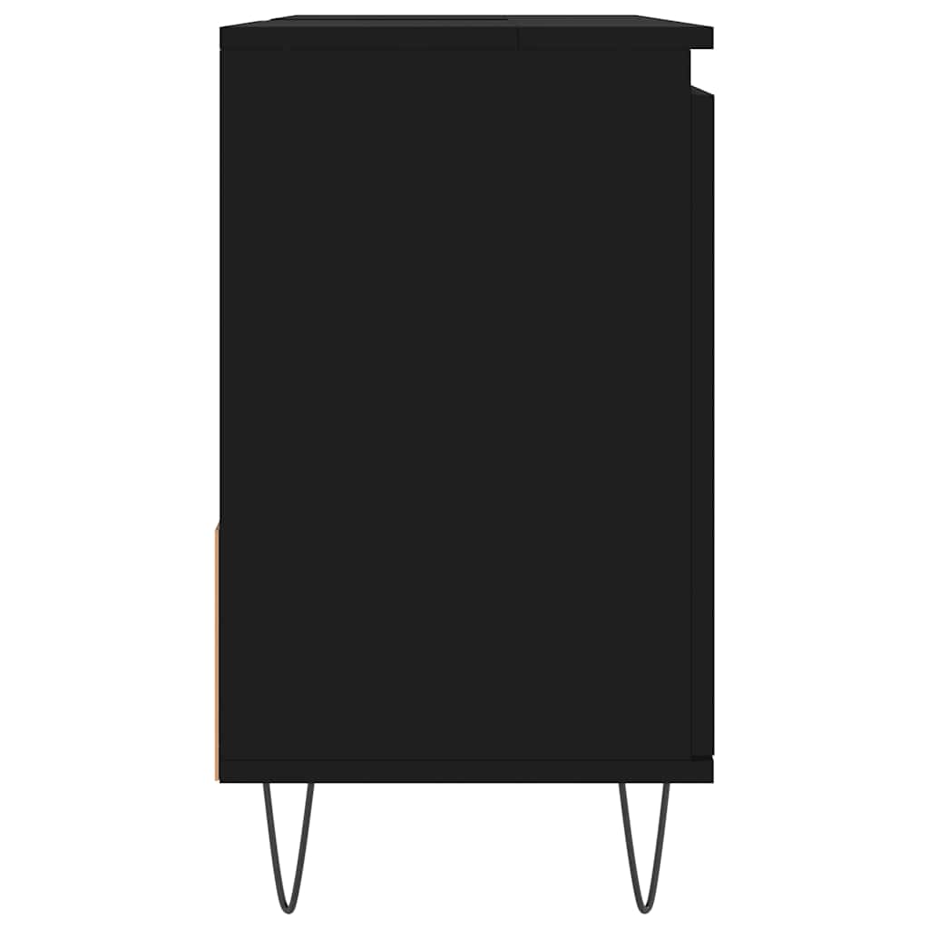 Baderomsskap Svart 65X33X60 Cm Konstruert Tre