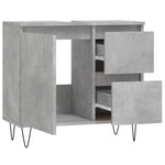 Baderomsskap Betonggrå 65X33X60 Cm Konstruert Tre