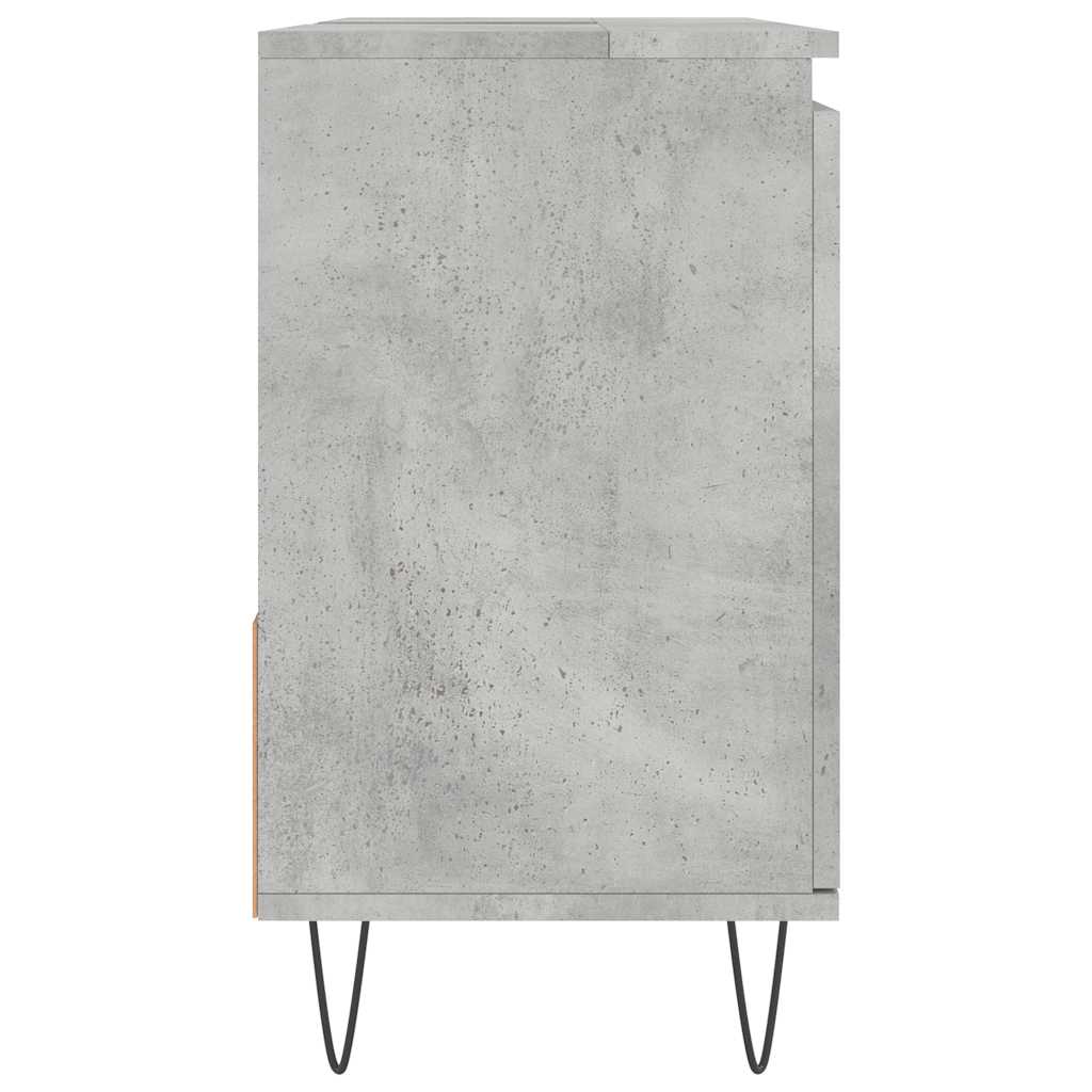 Baderomsskap Betonggrå 65X33X60 Cm Konstruert Tre