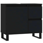 Baderomsskap Svart 65X33X60 Cm Konstruert Tre