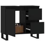 Baderomsskap Svart 65X33X60 Cm Konstruert Tre