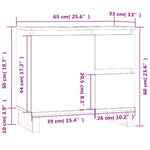 Baderomsskap Svart 65X33X60 Cm Konstruert Tre