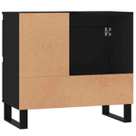 Baderomsskap Svart 65X33X60 Cm Konstruert Tre