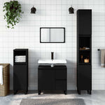 Baderomsskap Svart 65X33X60 Cm Konstruert Tre