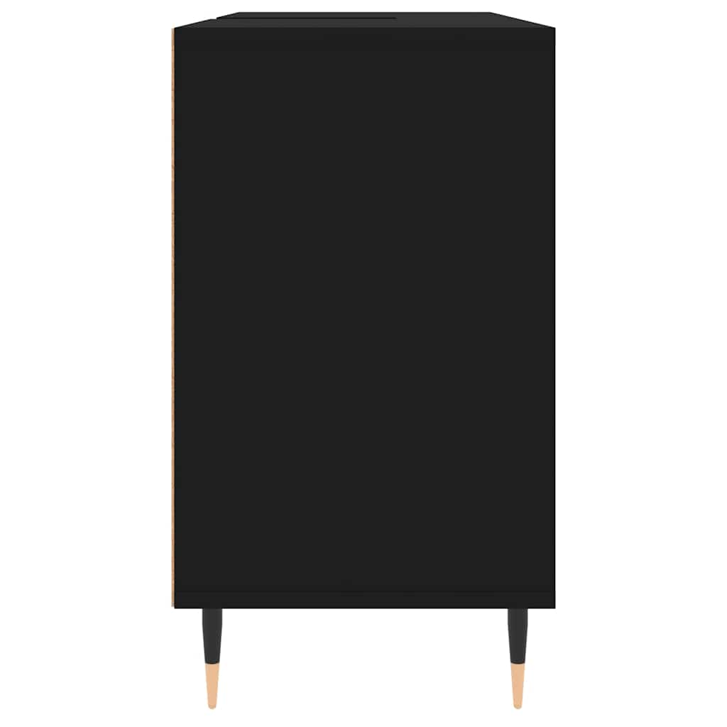 Baderomsskap Svart 80X33X60 Cm Konstruert Tre