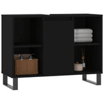 Baderomsskap Svart 80X33X60 Cm Konstruert Tre