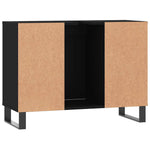 Baderomsskap Svart 80X33X60 Cm Konstruert Tre