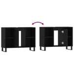 Baderomsskap Svart 80X33X60 Cm Konstruert Tre