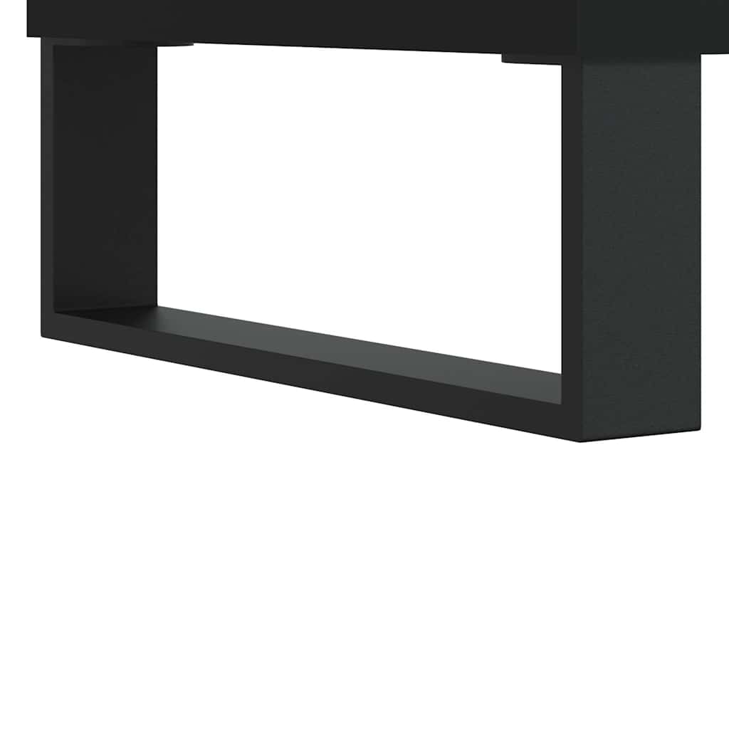 Baderomsskap Svart 80X33X60 Cm Konstruert Tre