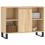 Baderomsskap Høyglans Hvit 80X33X60 Cm Konstruert Tre