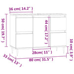 Baderomsskap Svart 80X33X60 Cm Konstruert Tre