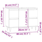 Baderomsskap Svart 80X33X60 Cm Konstruert Tre