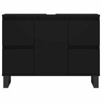 Baderomsskap Svart 80X33X60 Cm Konstruert Tre