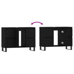 Baderomsskap Svart 80X33X60 Cm Konstruert Tre