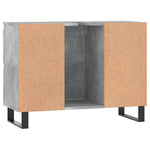 Baderomsskap Betonggrå 80X33X60 Cm Konstruert Tre