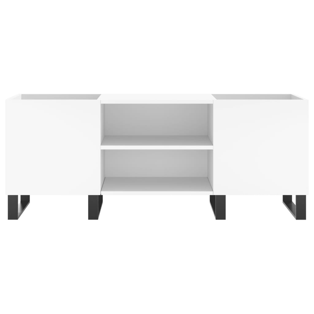 Hifi-Benk Hvit 121X38X48 Cm Konstruert Tre