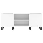 Hifi-Benk Hvit 121X38X48 Cm Konstruert Tre