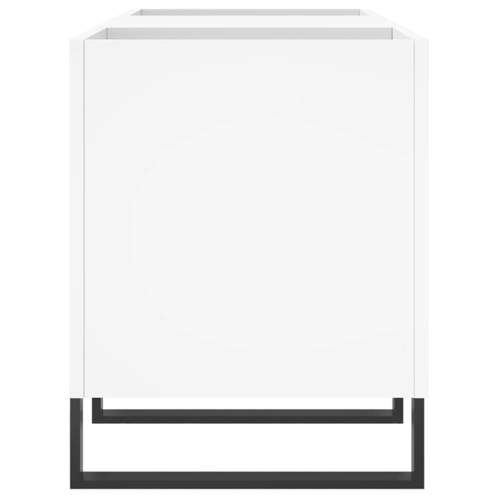 Hifi-Benk Hvit 121X38X48 Cm Konstruert Tre
