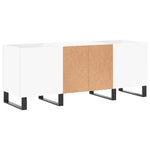 Hifi-Benk Hvit 121X38X48 Cm Konstruert Tre
