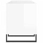 Hifi-Benk Høyglans Hvit 121X38X48 Cm Konstruert Tre