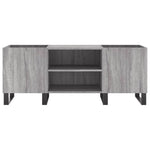 Hifi-Benk Grå Sonoma 121X38X48 Cm Konstruert Tre