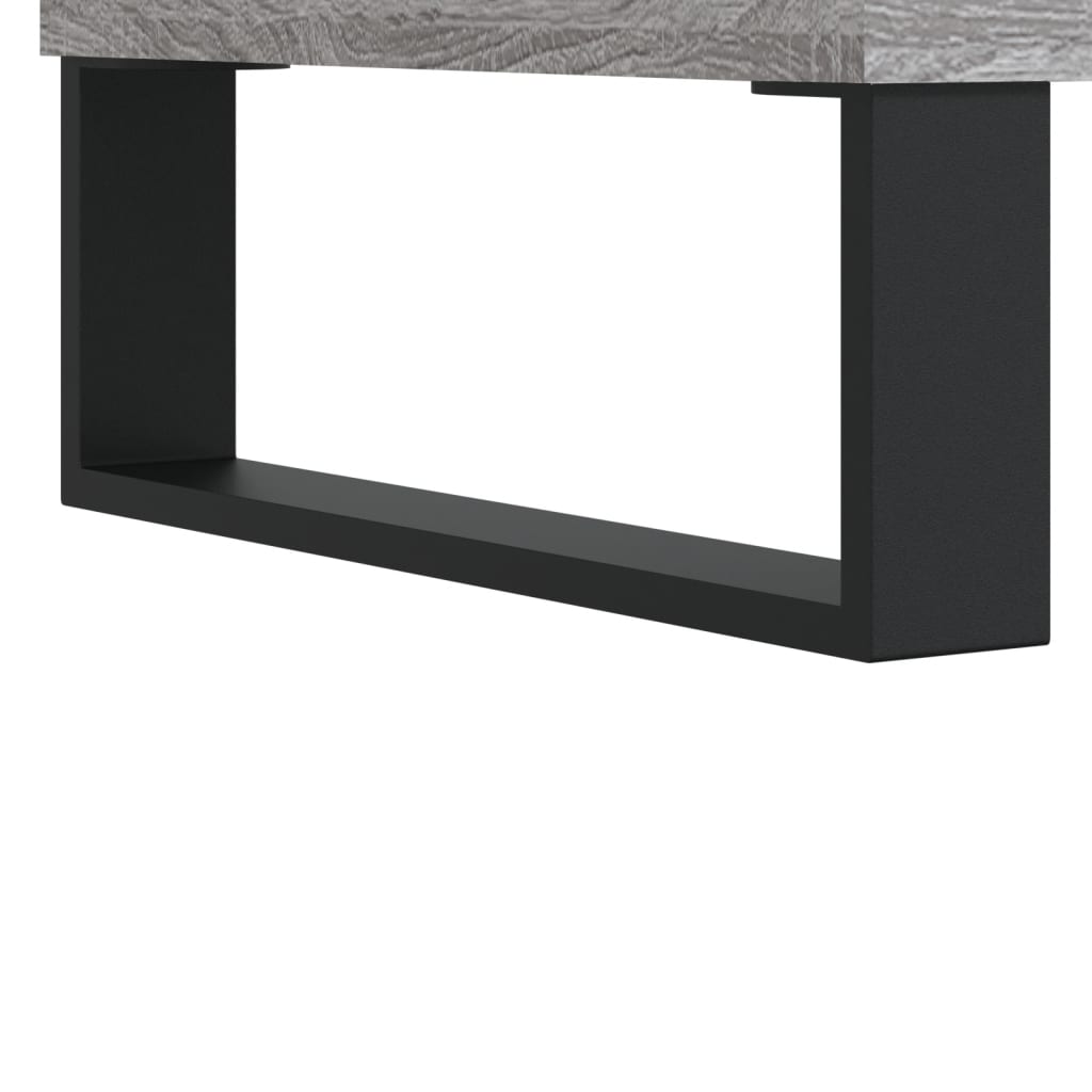 Hifi-Benk Grå Sonoma 121X38X48 Cm Konstruert Tre
