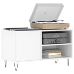 Hifi-Benk Hvit 85X38X48 Cm Konstruert Tre