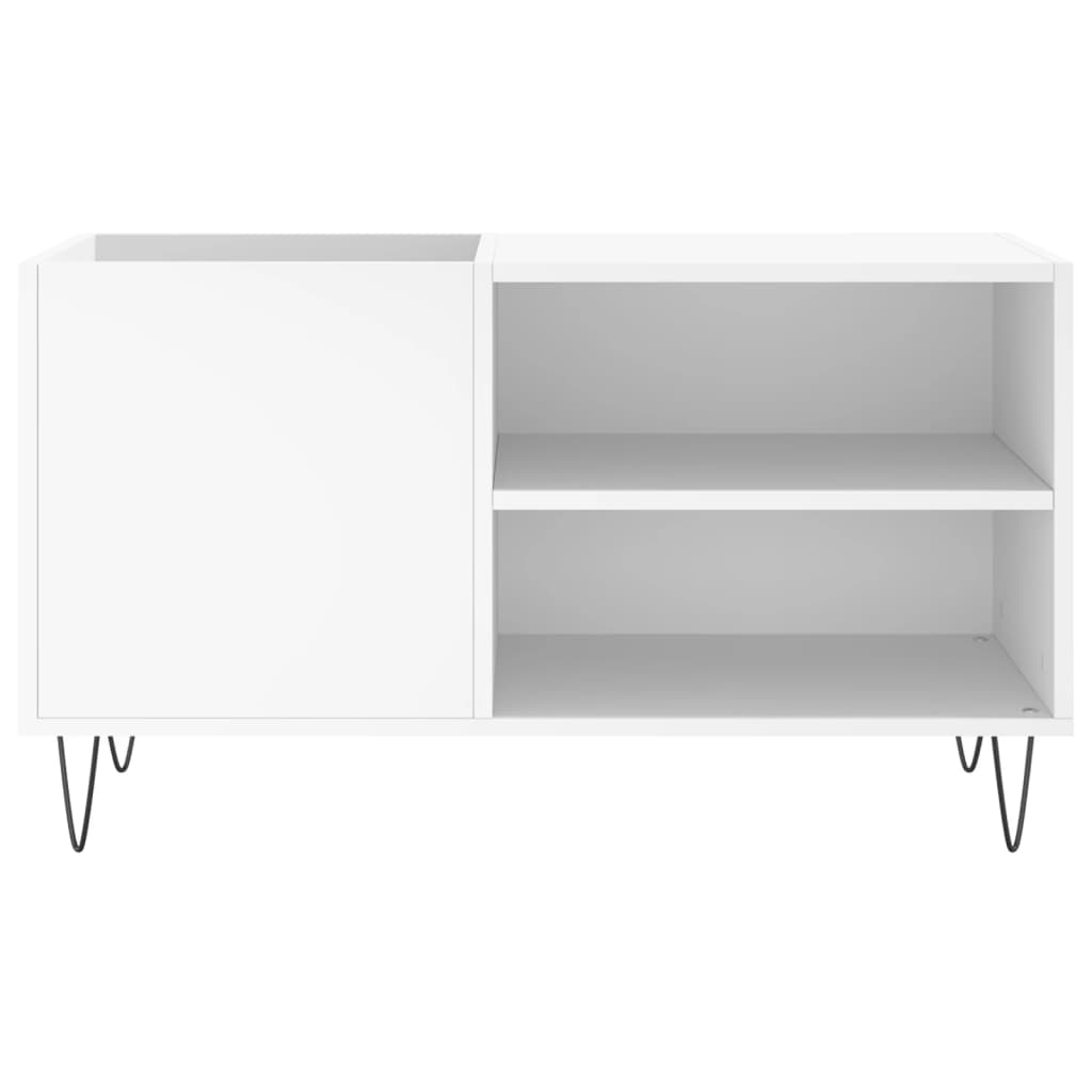 Hifi-Benk Hvit 85X38X48 Cm Konstruert Tre