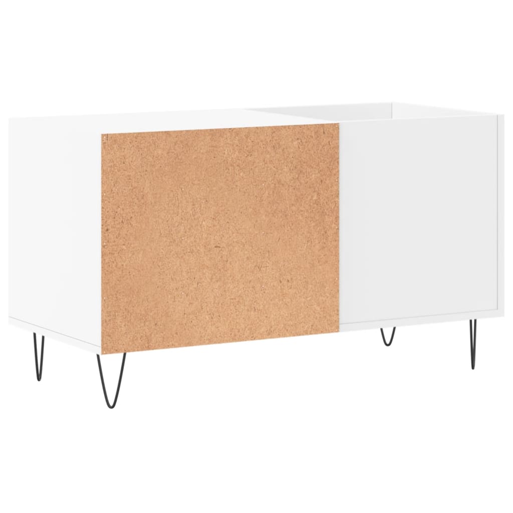 Hifi-Benk Hvit 85X38X48 Cm Konstruert Tre