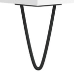 Hifi-Benk Hvit 85X38X48 Cm Konstruert Tre