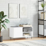 Hifi-Benk Hvit 85X38X48 Cm Konstruert Tre