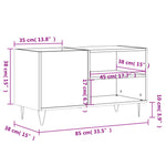 Hifi-Benk Sonoma Eik 85X38X48 Cm Konstruert Tre