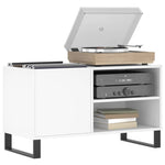 Hifi-Benk Hvit 85X38X48 Cm Konstruert Tre