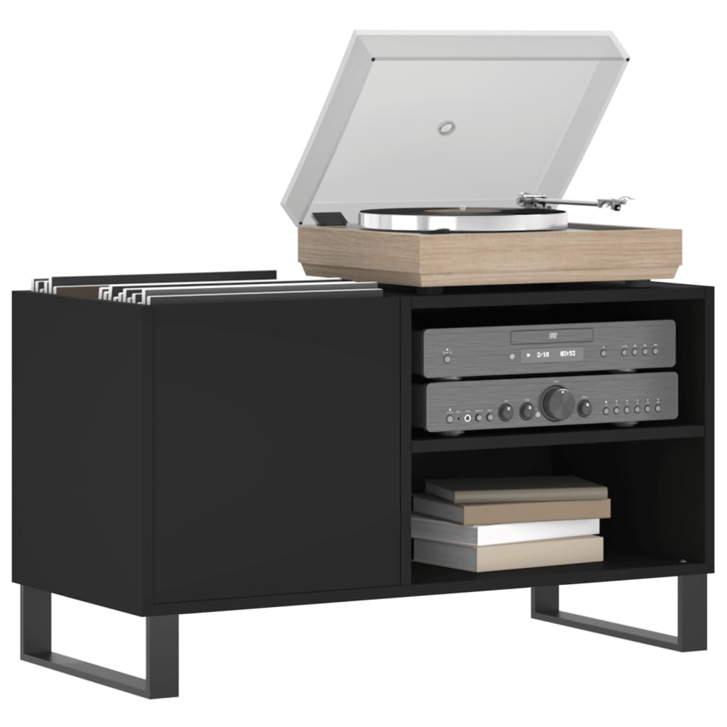 Hifi-Benk Svart 85X38X48 Cm Konstruert Tre