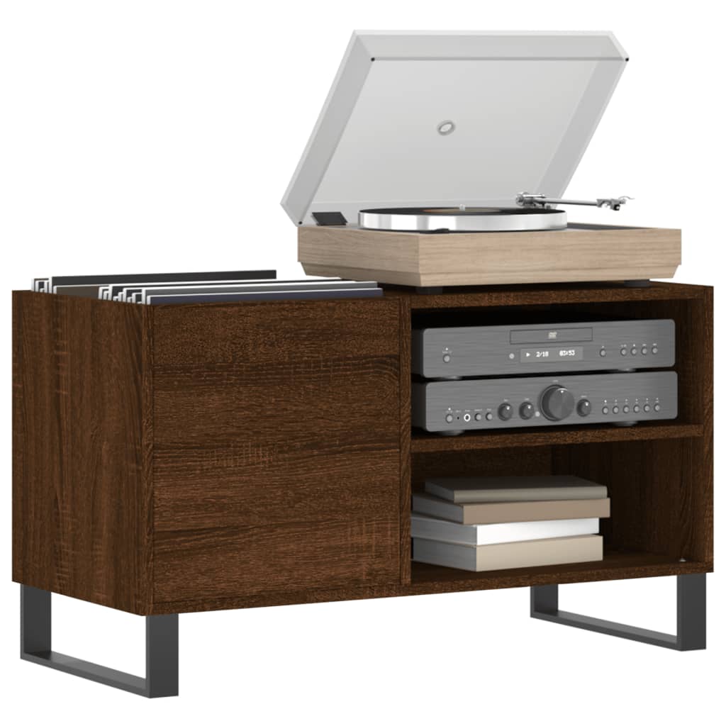 Hifi-Benk Brun Eik 85X38X48 Cm Konstruert Tre