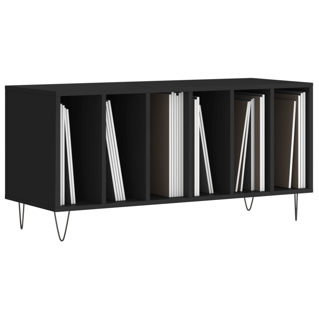 Hifi-Benk Svart 100X38X48 Cm Konstruert Tre
