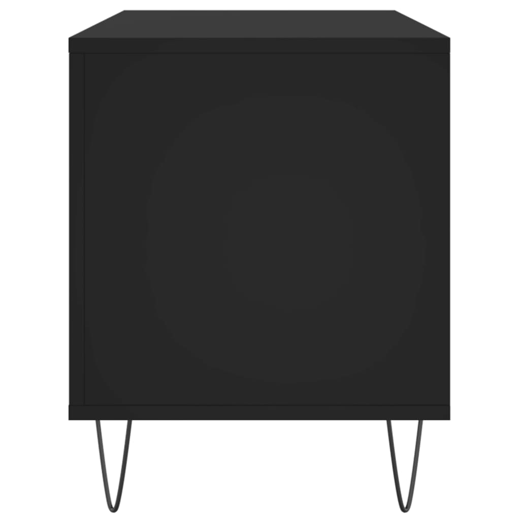 Hifi-Benk Svart 100X38X48 Cm Konstruert Tre