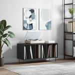 Hifi-Benk Svart 100X38X48 Cm Konstruert Tre