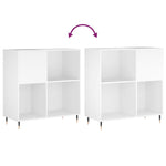 Hifi-Benk Hvit 84,5X38X89 Cm Konstruert Tre
