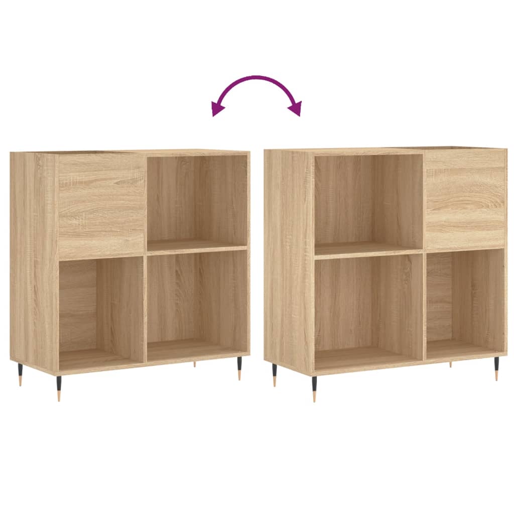 Hifi-Benk Sonoma Eik 84,5X38X89 Cm Konstruert Tre