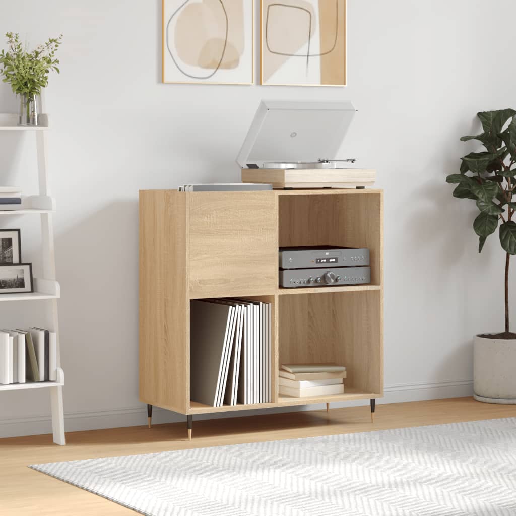 Hifi-Benk Sonoma Eik 84,5X38X89 Cm Konstruert Tre
